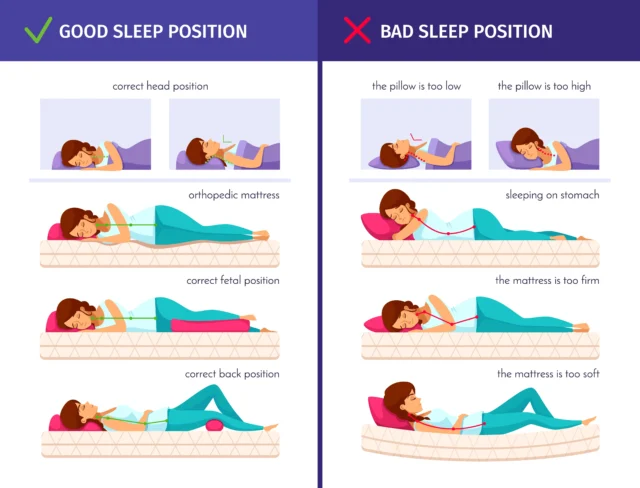 Proper sleep position for back pain relief
