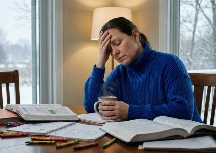 winter-fatigue-homeschool-mom-michigan